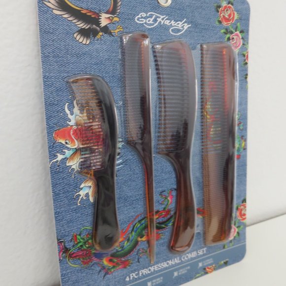 (#K-1) Ed Hardy 4 pc Professional Comb Set - Picture 3 of 4